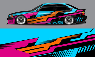 car livery graphic vector. abstract grunge background design for vehicle vinyl wrap and car branding