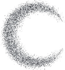 Crescent Glitter Decor