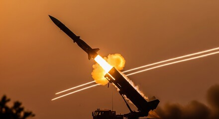 BrahMos Missile Launch in Dramatic Low Light War Scene
