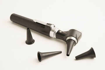 Otoscope for audiologist or ENT doctor use otoscope checking ear and treate hearing loss problem.