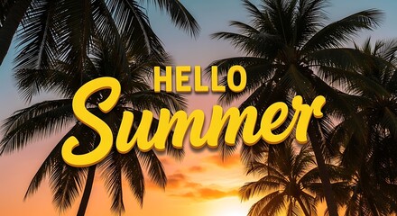 Hello Summer Palm Trees.