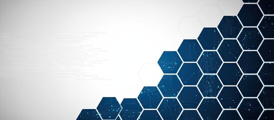 Modern technology background with hexagonal circuit board pattern