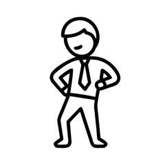Fototapeta premium Illustration of senior man character design in different poses vector art for animation and design work 