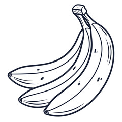Simple Banana Vector Illustration for Healthy Lifestyle Theme