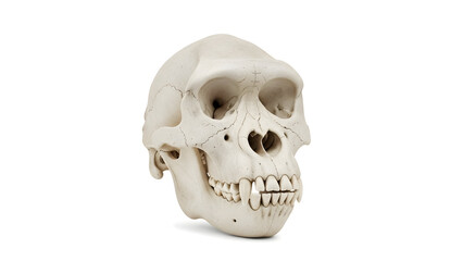 Obraz premium Human skull anatomy model isolated on white background.