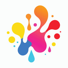 Fototapeta premium vector illustration of a colorful splash