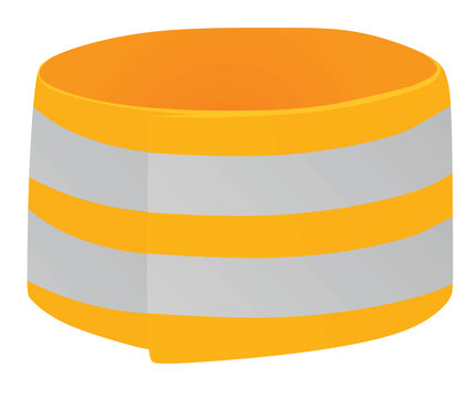Orange reflective hand band. vector illustration