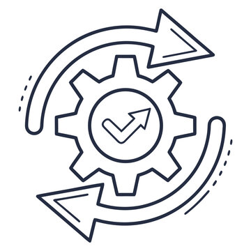 New Feature Deployment and Rollout Update Line Icon