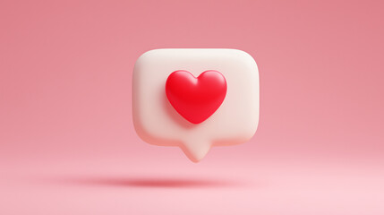 Social media heart notification icon