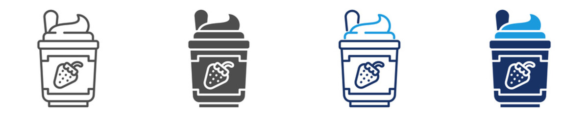yogurt icon sheet multiple concept
