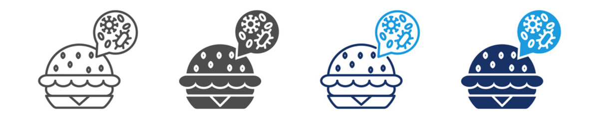 contaminate food icon sheet multiple concept