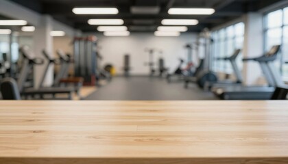Gym action for health bright light background view of fitness equipment in modern training environment