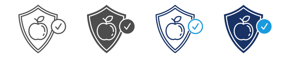 ensuring safety food icon sheet multiple concept