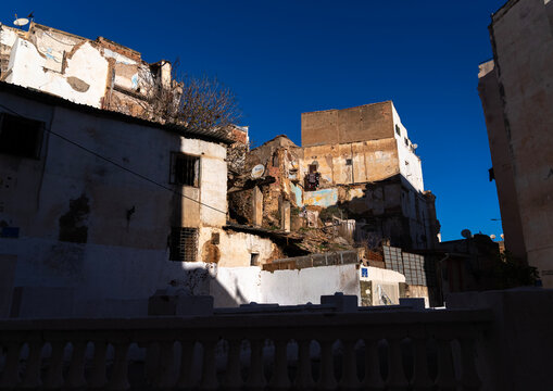Old buildings in the Casbah, North Africa, Algiers, Algeria