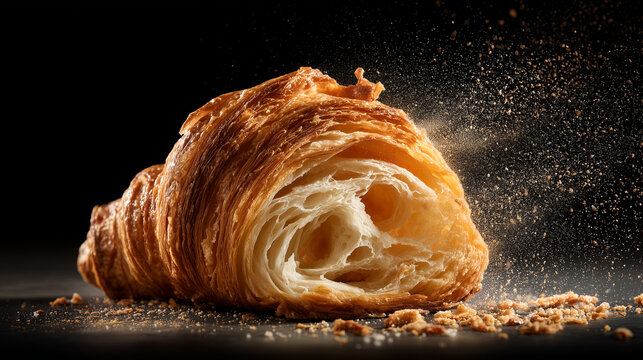 French croissant baked goods - Powered by Adobe
