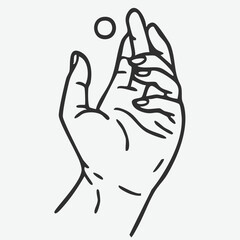 Hand Gesture Vector Illustration