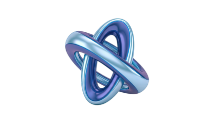 Blue Intertwined Abstract Shape