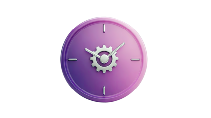 Clock with Gear: Time Management Concept