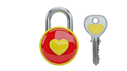 Heart Lock and Key