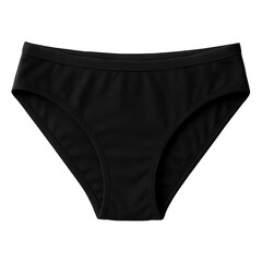 Black underwear briefs isolated on transparent background