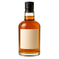Bottle of whiskey isolated on transparent background