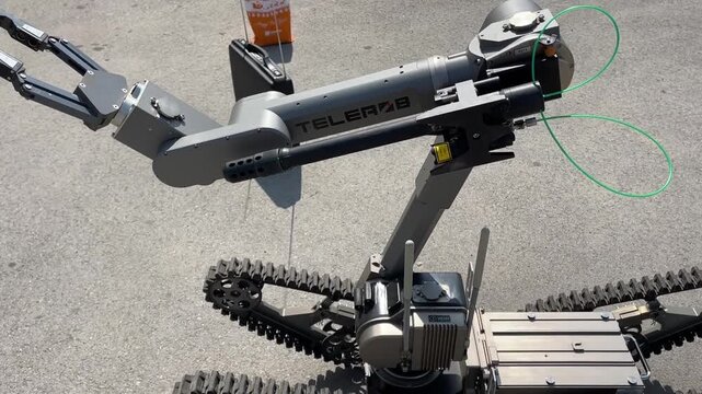 Almaty, Kazakhstan - 03.20.2023 : A robot for defusing mines, bombs and shells.
