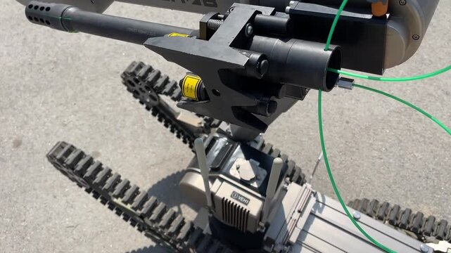 Almaty, Kazakhstan - 03.20.2023 : A robot for defusing mines, bombs and shells.