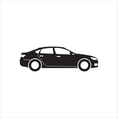 Obraz premium Vector car icon on white background in falt style