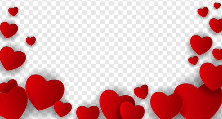 red hearts background