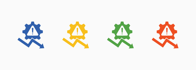 Risk Management Icon Set Color Multiple Style Collection