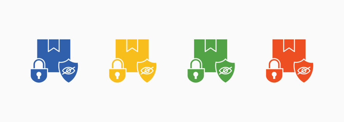 Trade Secret Icon Set Color Multiple Style Collection