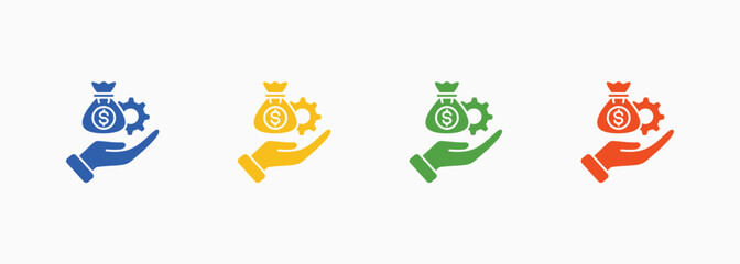Venture Capital Icon Set Color Multiple Style Collection