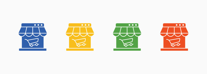 Ecommerce Icon Set Color Multiple Style Collection