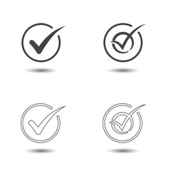 Collection of Checkmark and Tick Icons for Approval