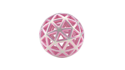Pink Iridescent Geometric Sphere