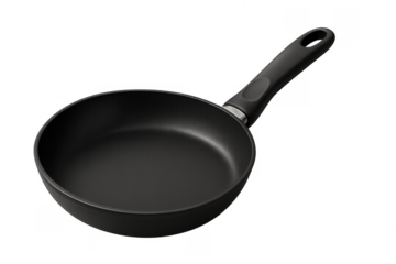 Black non-stick frying pan for kitchen cooking