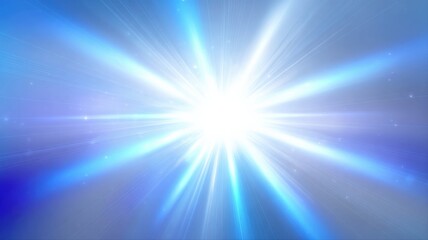 Obraz premium Radiant Light Burst with Blue Hues, Perfect for Backgrounds, Visual Effects, and Graphic Design Compositions