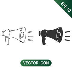 Megaphone Icons for Announcement and Communication