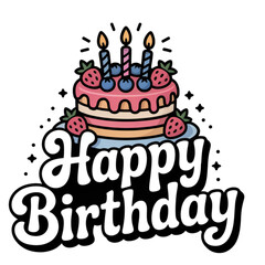 birthday cake with candles