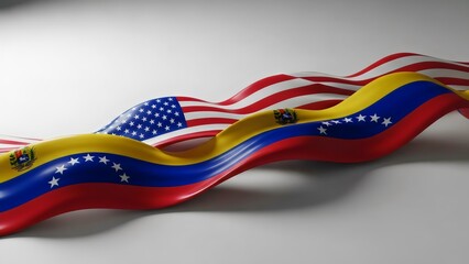 USA and Venezuela Flags Blended, Geopolitical Relations Concept, USA Venezuela relations, United States Venezuela, geopolitics, international relations