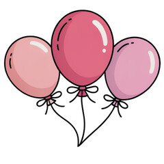 pink party balloons