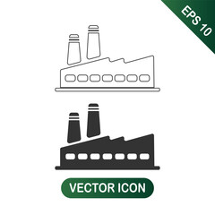 Factory Building Icon Set