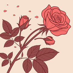 seamless pattern with roses