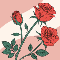 seamless pattern with roses