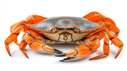 fresh raw crab seafood on white background
