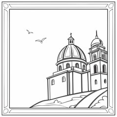 Fototapeta premium Minimal Dashed Border Set - Editorial Layout Style