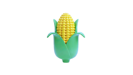 3D Render of a Stylized Corn Cob
