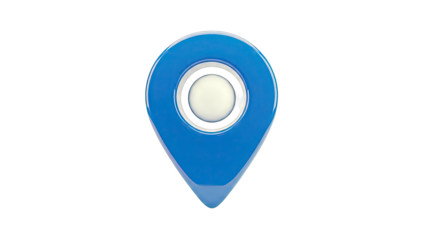 Blue 3D Map Pin Icon