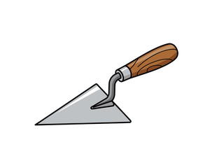 Illustration of a Trowel A Tool Used in Construction for Applying and Shaping Mortar