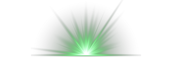 Luxurious design style. Glow bright light star, green sun rays, bokeh. Bright light explosion of sun rays on a dark background. PNG Sunbeam and Sunshine Glow with Lens Effect. Vector illustration.